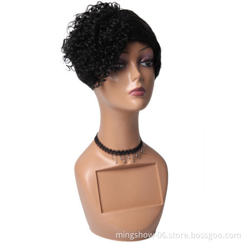 Wholesale  best quality synthetic curly wig  heat resistant